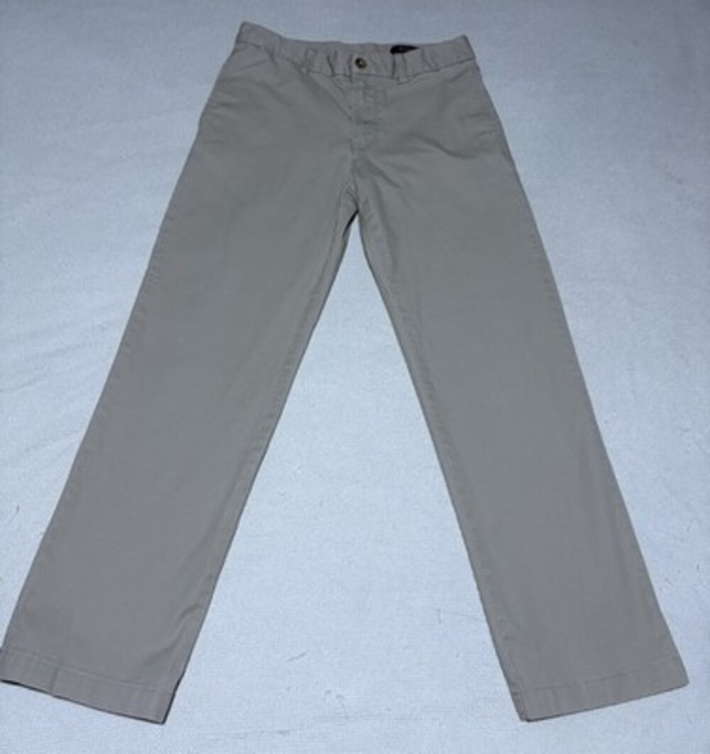 Polo Ralph Lauren Boys Khaki Chino Pants Size 12 Stretch Straight Leg Beige